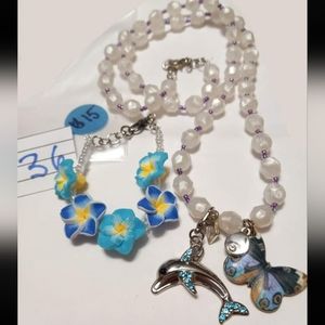 Bracelet and necklace set